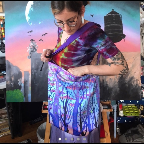 Purple Treetops Tote Bag - Picture 1 of 4